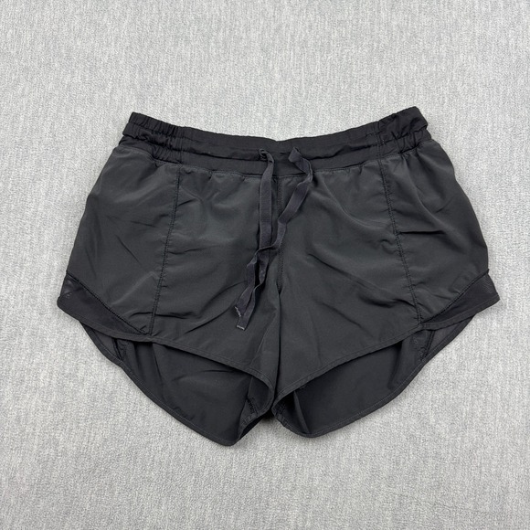 Lululemon Shorts Womens 6 Black Hotty Hot Short 4" Lined Running Gym Active - Picture 1 of 11